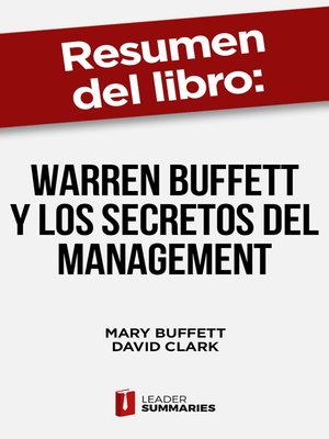 cover image of Resumen del libro "Warren Buffett y los secretos del Management" de Mary Buffett